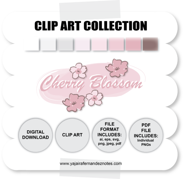 Cherry Blossom CAC1: Clip Art Collection - Image 3