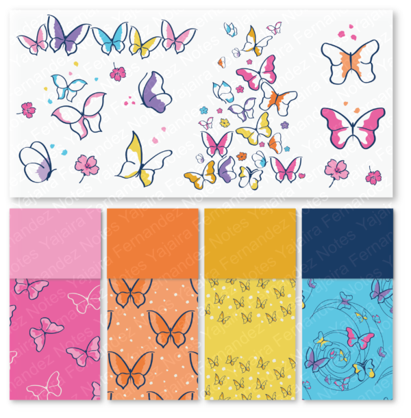 Butterflies CADPC1: Clip Art Digital Pattern Collection