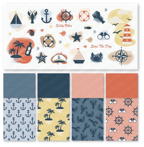 Nautical CADPC1: Clip Art Digital Pattern Collection