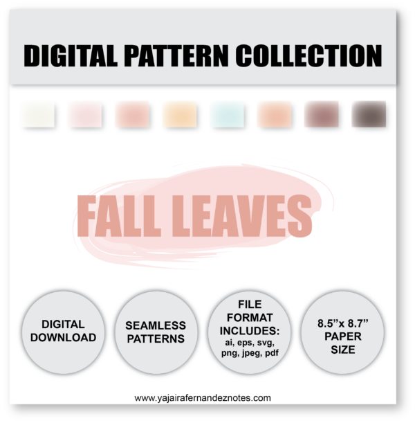 Fall Leaves Pastels DPC1: Digital Pattern Collection - Image 4