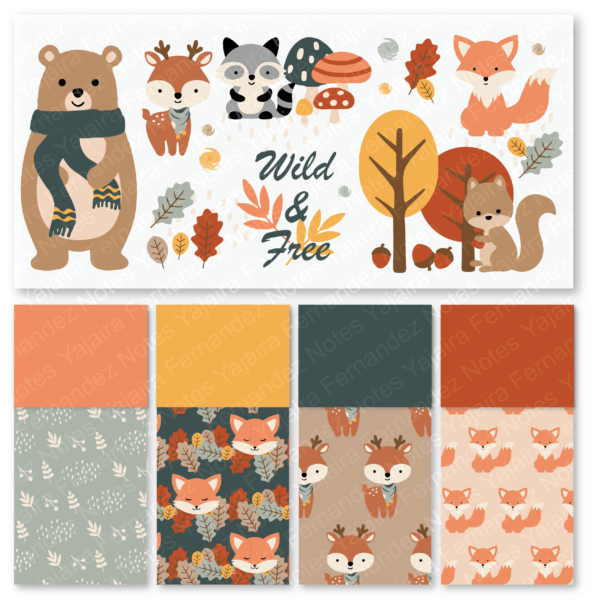 Autumn Forrest CADPC1: Clip Art Digital Pattern Collection