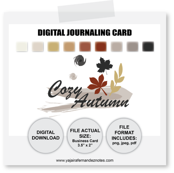 Cozy Autumn DJC1: Digital Journaling Card - Image 3