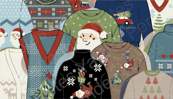 Pretty Ugly Christmas Sweater DJC1: Digital Journaling Card - Image 2