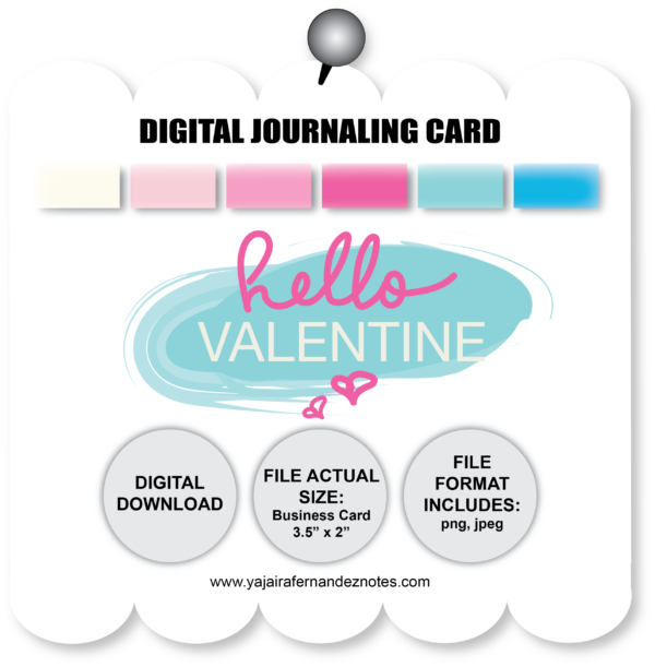 Hello Valentines DJC1: Digital Journaling Card - Image 3